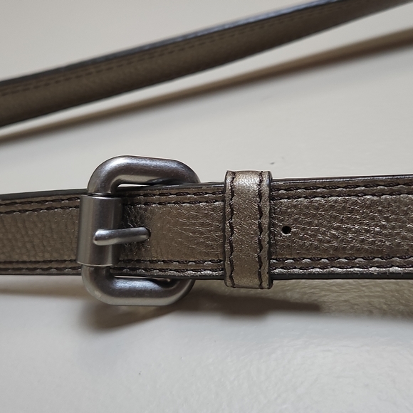 Metallic Fossil Crossbody Satchel Bag - Picture 11 of 12